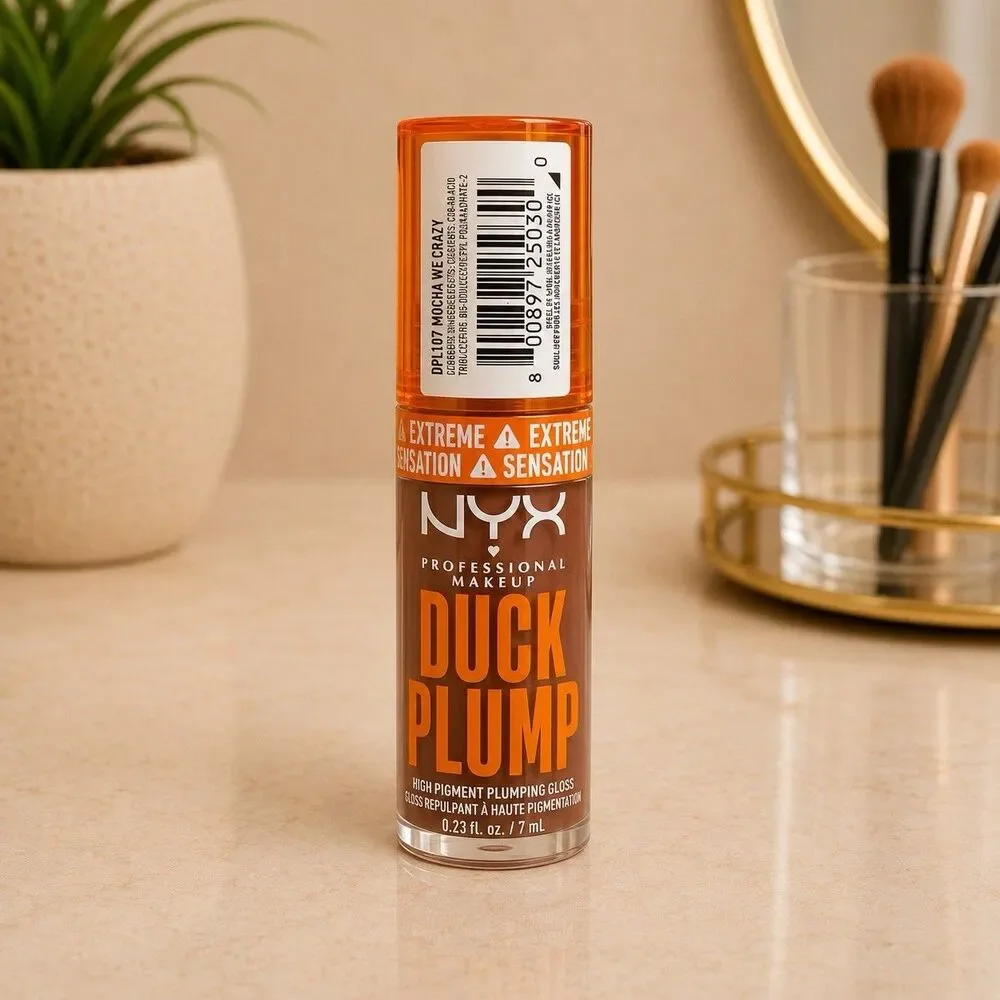 NYX Duck Plump High Pigment Plumping Lip Gloss 07 Mocha Me Crazy New